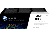 HP Toner Cartridge 202X High Yield Black Original LaserJet Toner Cartridges 2/Pkg