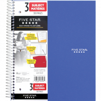 Mead&reg; Five Star&reg; 3-Subject Notebook 8.5x11" 150 Sheets