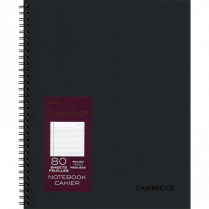 Cambridge&reg; Business Notebook 9-1/2x7-1/2" 80shts Black