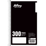 Hilroy 3-Subject Coil Notebook 6"x9-1/2" 300 Pages Assorted Colours