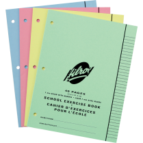 Hilroy Exercise Book Ruled 10-7/8x8-3/8" 40 pages Assorted Colours