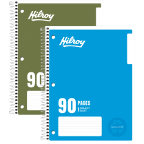Hilroy Recycled Notebook 10-1/2x8 90 pgs Assorted Colours