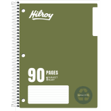 Hilroy Recycled Notebook 10-1/2x8 90 pgs Assorted Colours