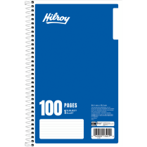 Hilroy 1-Subject Notebook Coil Bound 9-1/2"x6" Blue 100 pgs