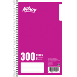 Hilroy 5-Subject Notebook Ruled 300 pages 9-1/2"x6" Assorted Colours