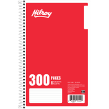 Hilroy 5-Subject Notebook Ruled 300 pages 9-1/2"x6" Assorted Colours