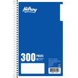 Hilroy 5-Subject Notebook Ruled 300 pages 9-1/2"x6" Assorted Colours