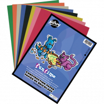 Hilroy Funtime&reg; Construction Paper 9"x12" 96 Sheets per Pad Assorted Colours