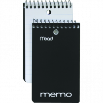 Mead&reg; Memo Book Open End Coil Bound 3"x5" 60 pages
