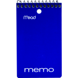 Mead&reg; Memo Book Open End Coil Bound 3"x5" 60 pages