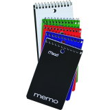 Mead&reg; Memo Book Open End Coil Bound 3"x5" 60 pages