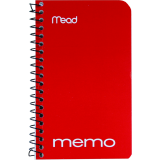 Mead&reg; Memo Book Open Side Coil Bound 5"x3" 60 pages