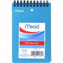 Mead&reg; Memo Book Open End Coil Bound Poly 4"x6" 150 pages