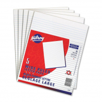 Hilroy Figuring Pad Wide Ruled 8-1/2"x11" White 5/pkg