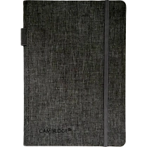 Cambridge&reg; Bungee Notebook w Pen Loop 8-1/2"x6" Light Grey