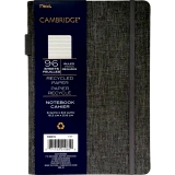 Cambridge&reg; Bungee Notebook w Pen Loop 8-1/2"x6" Light Grey