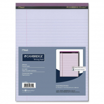 Mead&reg; Cambridge&reg; Coloured Writing Pads 8-1/2"x11" 50 sheets per pad Orchid 3/pkg
