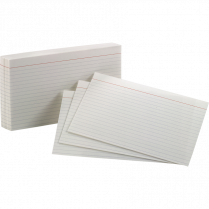 Oxford&reg; White Index Cards 5"x8" Ruled 100/pkg