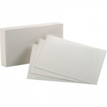 Oxford&reg; White Index Cards 5"x8" 100/pkg