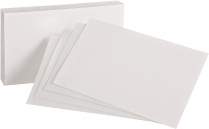 Oxford&reg; White Index Cards 3"x5" Plain 100/pkg