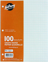 Hilroy Graph Paper Refill 1 cm Squares 100 sheets/pkg