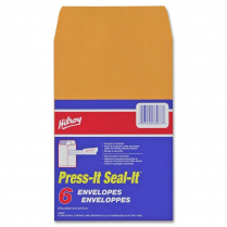 Hilroy Press-It Seal-It Catalogue Envelopes 5-7/8"x9" 6/pkg