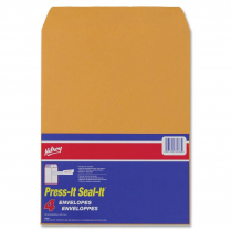 Hilroy Press-It Seal-It Catalogue Envelopes Kraft 10"x13" 4/pkg