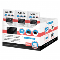 iCloth Cleaning Wipes 70% ISO Alcohol Lint-Free 50/box