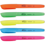 Integra Pen Style Fluorescent Highlighters Assorted Colours 5/set