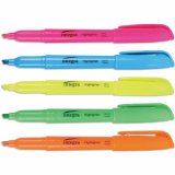 Integra Pen Style Fluorescent Highlighters Assorted Colours 5/set