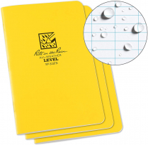 Rite In The Rain All-Weather Level Stapled Notebooks 4-5/8"x7" 3/Pkg