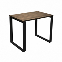 HDL Levels Table 24"x36" Black Walnut Top, Black Loop Legs