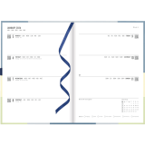 Letts&reg; Gradient Weekly Planners Hard Cover 12 months 8-1/4"x5-7/8" Multilingual Blue