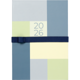 Letts&reg; Gradient Weekly Planners Hard Cover 12 months 8-1/4"x5-7/8" Multilingual Blue