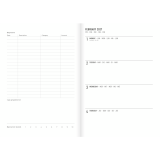 Letts&reg; Essence Weekly/Monthly Planner Hard Cover 8-1/4" x 5-7/8" Multilingual Pink