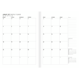 Letts&reg; Essence Weekly/Monthly Planner Hard Cover 8-1/4" x 5-7/8" Multilingual Pink