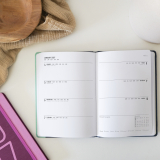 Letts&reg; Essence Weekly/Monthly Planner Hard Cover 8-1/4" x 5-7/8" Multilingual Teal