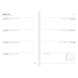 Letts&reg; Essence Weekly/Monthly Planner Hard Cover 8-1/4" x 5-7/8" Multilingual Teal