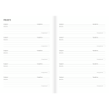 Letts&reg; Denim Weekly/Monthly Planner Hard Cover 8-1/4" x 5-7/8" Dark Wash