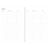 Letts&reg; Denim Weekly/Monthly Planner Hard Cover 8-1/4" x 5-7/8" Light Wash
