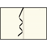 Letts&reg; Edge Notebook 8-1/4"x5-3/4" Black