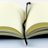 Letts&reg; Edge Notebook 8-1/4"x5-3/4" Black