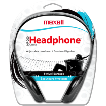 Maxell HP-200 Stereo Headphones Silver
