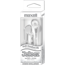 Maxell Jelleez Stereo Earbuds with Mic White