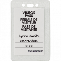 Merangue Name Badge Holders Vertical 25/pkg