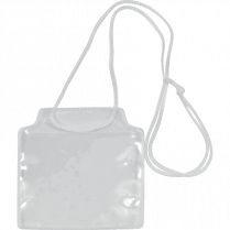 Merangue Pocket Name Badge Kits String Holder 3"x4" Clear 10/pkg
