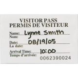 Merangue Fold-Over Name Badge Kits Pin Holder  2-1/4"x3-1/2" Clear 100/pkg