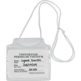 Merangue Pocket Name Badge Kits String Holder 3"x4" Clear 100/pkg