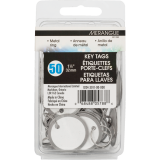 Merangue Key Tags with Metal Ring 1-1/4" 50/pkg