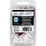 Merangue Jewellery Tags 13/16"x3/8" White 100/pkg